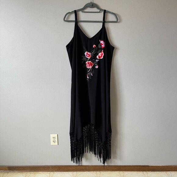 Michel Studio embroidered fringe tassle dress - Picture 4 of 7